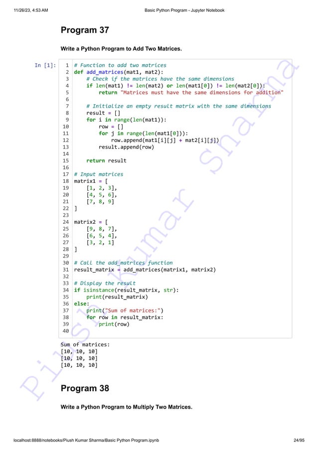 140+ Basic Python Programs This resource can assist you in preparing ...