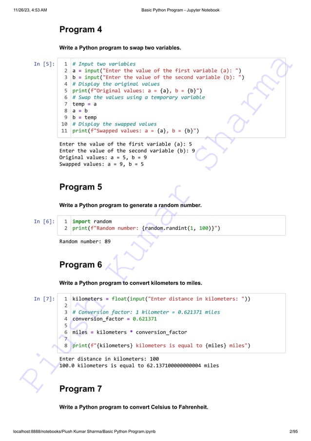 140+ Basic Python Programs This resource can assist you in preparing ...