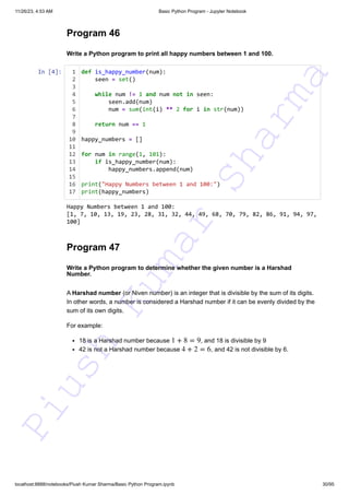 140+ Basic Python Programs This resource can assist you in preparing ...
