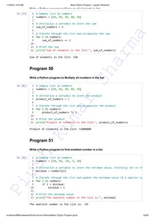 140+ Basic Python Programs This resource can assist you in preparing ...
