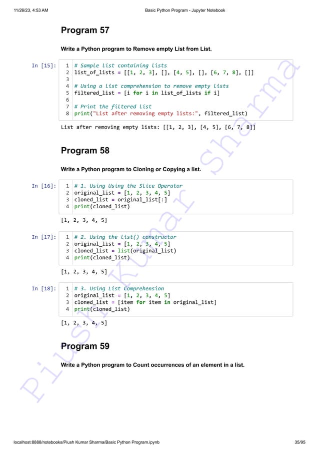 140+ Basic Python Programs This resource can assist you in preparing ...