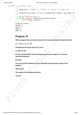 140+ Basic Python Programs This resource can assist you in preparing ...