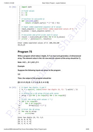 140+ Basic Python Programs This resource can assist you in preparing ...