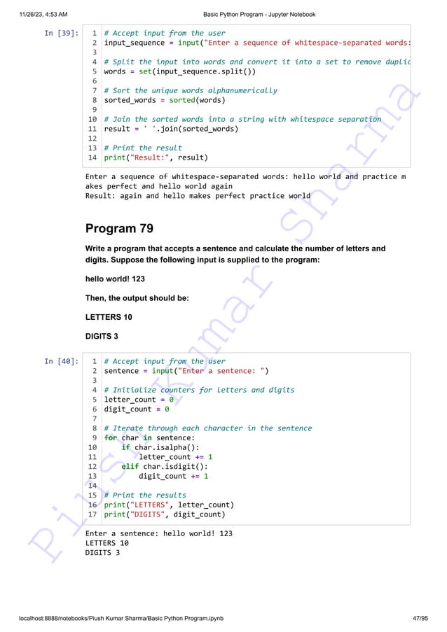 140+ Basic Python Programs This resource can assist you in preparing ...