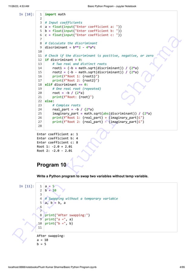 140+ Basic Python Programs This resource can assist you in preparing ...