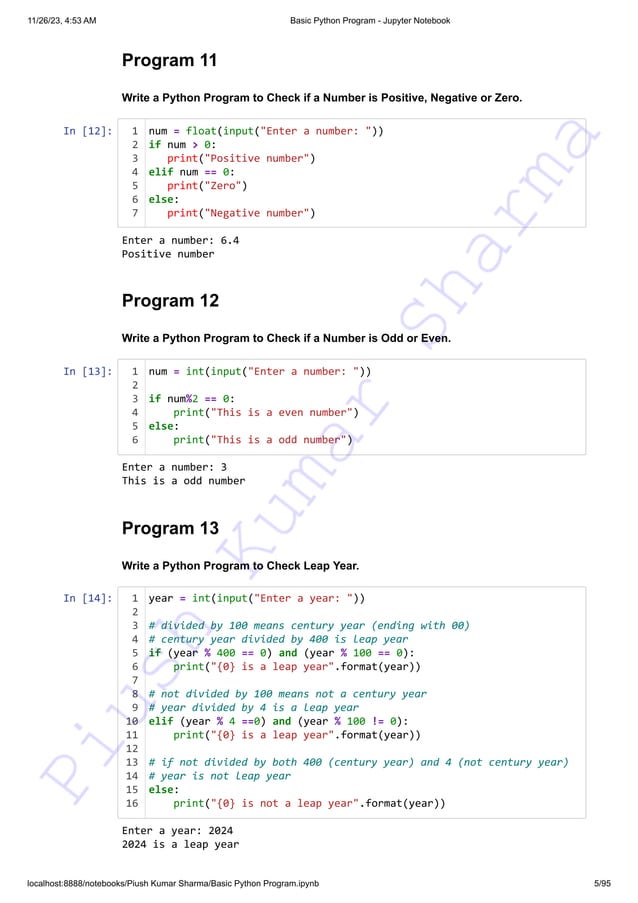 140+ Basic Python Programs This resource can assist you in preparing ...