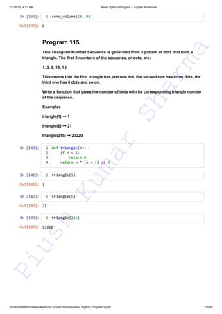 140+ Basic Python Programs This resource can assist you in preparing ...