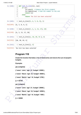140+ Basic Python Programs This resource can assist you in preparing ...