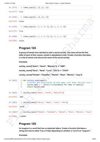 140+ Basic Python Programs This resource can assist you in preparing ...