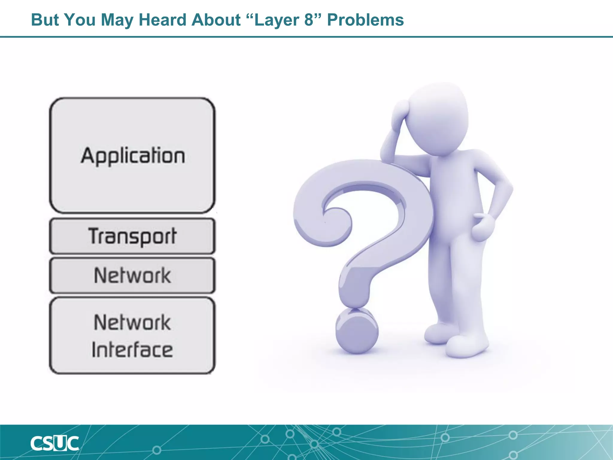 But You May Heard About “Layer 8” Problems
 