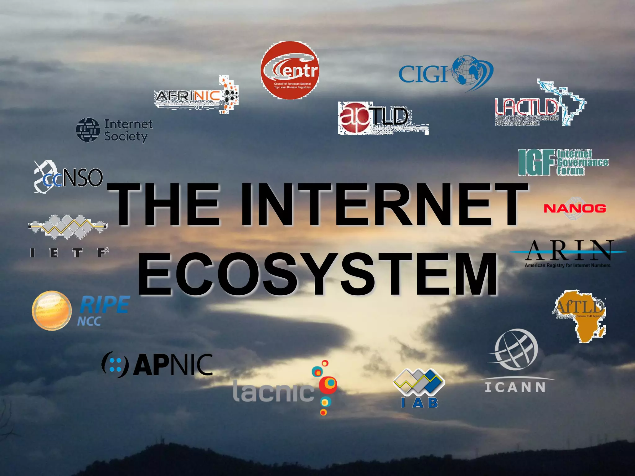 THE INTERNET
ECOSYSTEM
 