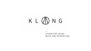 —
STUDIO FOR SOUND
MUSIC AND INTERACTION
 