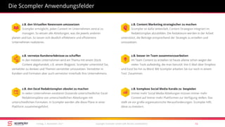 copyright Scompler GmbH (alle Rechte vorbehalten) 51Freitag, 3. November 2017
Die Scompler Anwendungsfelder
 