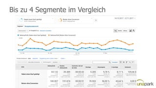 Bis zu 4 Segmente im Vergleich
 