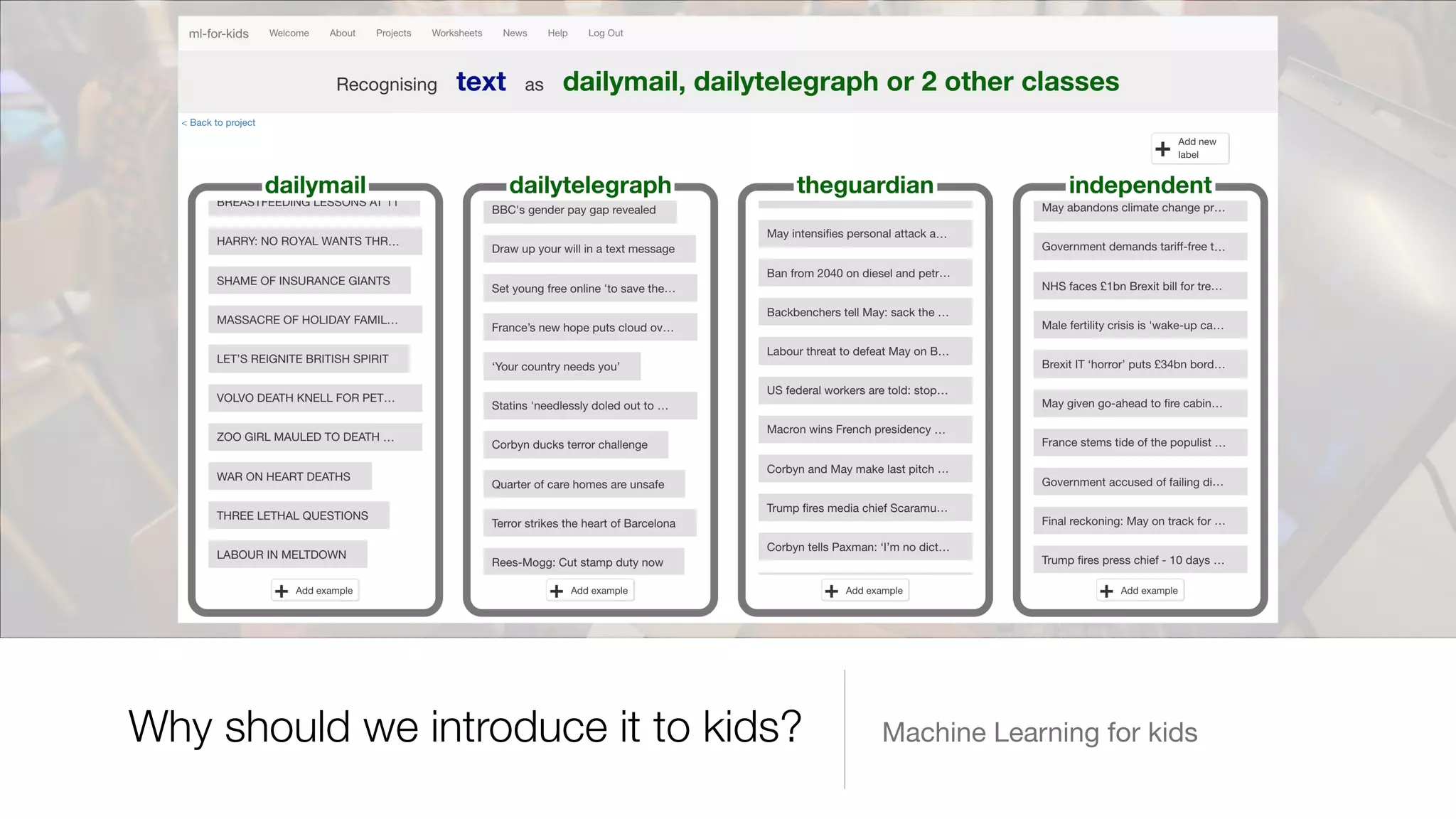 Machine Learning for kidsWhy should we introduce it to kids?
 