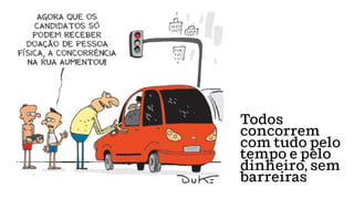 Todos
concorrem
com tudo pelo
tempo e pelo
dinheiro, sem
barreiras
 