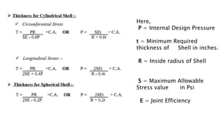 Design Of Pressure Vessel | PPTX