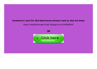 the 2019 baby names almanac