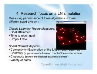Discovering emerging effects in Learning Networks with simulations Hendrik Drachsler