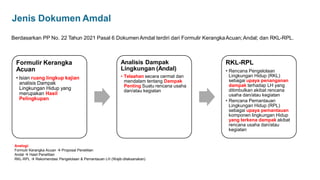Persetujuan Lingkungan Amdal,ukl,uplsppl dll | PDF