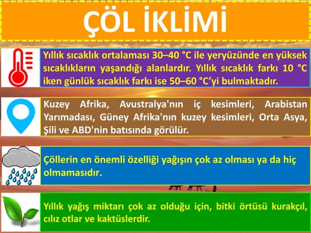Coğrafya 9. Sınıf İklim Türleri Proje Ödevi | PDF