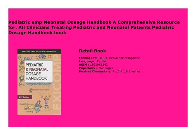 pediatric and neonatal dosage handbook