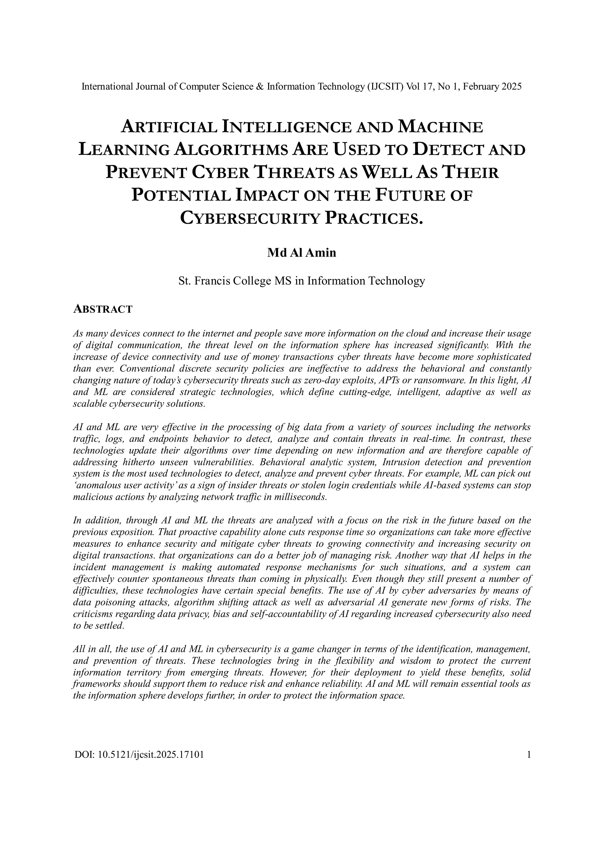 Artificial Intelligence and Machine Learning Algorithms Are Used to ...