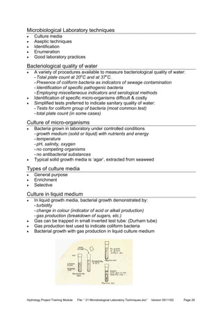 21 Microbiological Laboratory Techniques | PDF