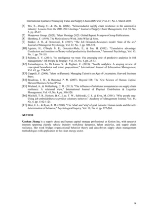 Human Capital Supply Chain Resilience in the Electric Vehicle Industry ...