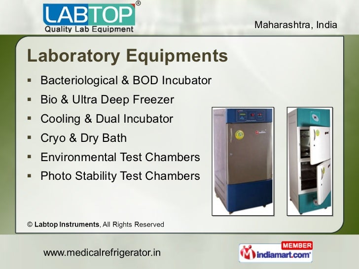 Blood Bank Equipments by Labtop Instruments Mumbai