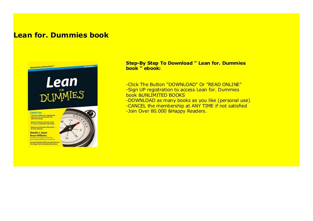 Lean for. Dummies book 471