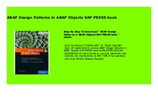 Abap Objects Design Patterns – ABAP Object Oriented Design Pattern ...