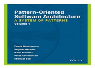 Pattern-Oriented Software Architecture Volume 1 A System of Patterns ...