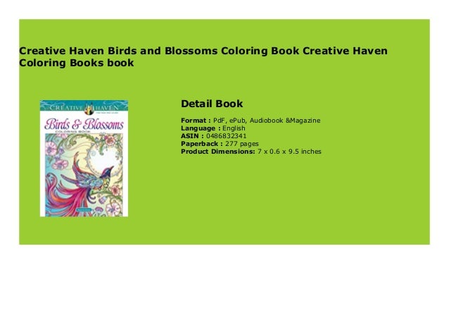 Download Creative Haven Birds And Blossoms Coloring Book Creative Haven Color