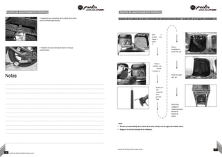 PUNTOS DE MANTENIMIENTO PERIÓDICO PUNTOS DE MANTENIMIENTO PERIÓDICO
Paso 2:
Limpiar con
Diesel
+ aceite 1:1
• Asegúrese que el tensado de la cadena de arrastre
esté en el límite especificado.
Limpieza de la cadena de arrastre retirándolo del vehículo(mezcla Diesel + aceite SAE 90 en iguales cantidades 1:1)
• Apriete la tuerca del eje trasero al torque
especificado.
Paso 1:
Limpie con
Diesel +
aceite
1:1
Paso 3:
Sumérjalo en
aceite SAE 90
Notas Filtre el aceite
SAE 90
Sople con
aire
comprimi
do a
presión
baja
Paso Final:
Cuelgue la
cadena para que
escurra el
exceso de
aceite.
Nota:
• Durante el reensamblaje de la cadena de arrastre, siempre use un seguro de eslabón nuevo.
• Asegurar el correcto montaje de los eslabones.
25 NOTAS DE INSTRUCCIÓN PULSAR 200 NS
NOTAS DE INSTRUCCIÓN PULSAR 200 NS 26
 