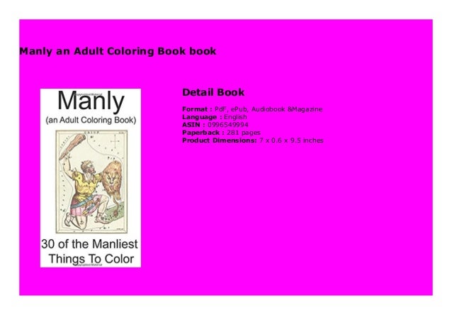 Download Manly An Adult Coloring Book Book 487