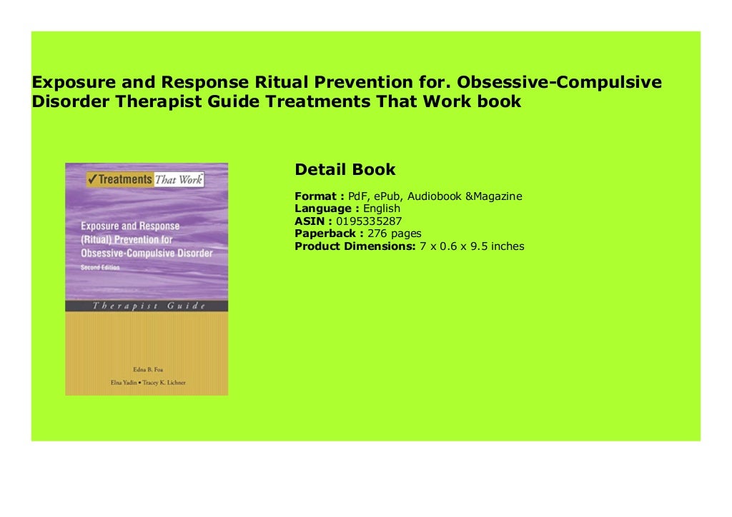 Exposure and Response Ritual Prevention for.