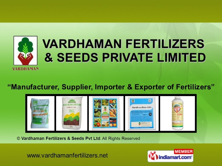 Vardhaman Fertilizers and Seeds Pvt Ltd Maharashtra india