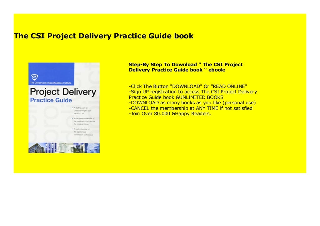 The CSI Project Delivery Practice Guide book 964