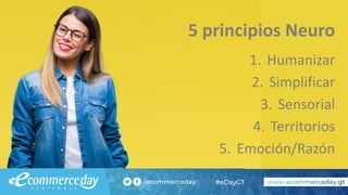 1. Humanizar
2. Simplificar
3. Sensorial
4. Territorios
5. Emoción/Razón
5 principios Neuro
 