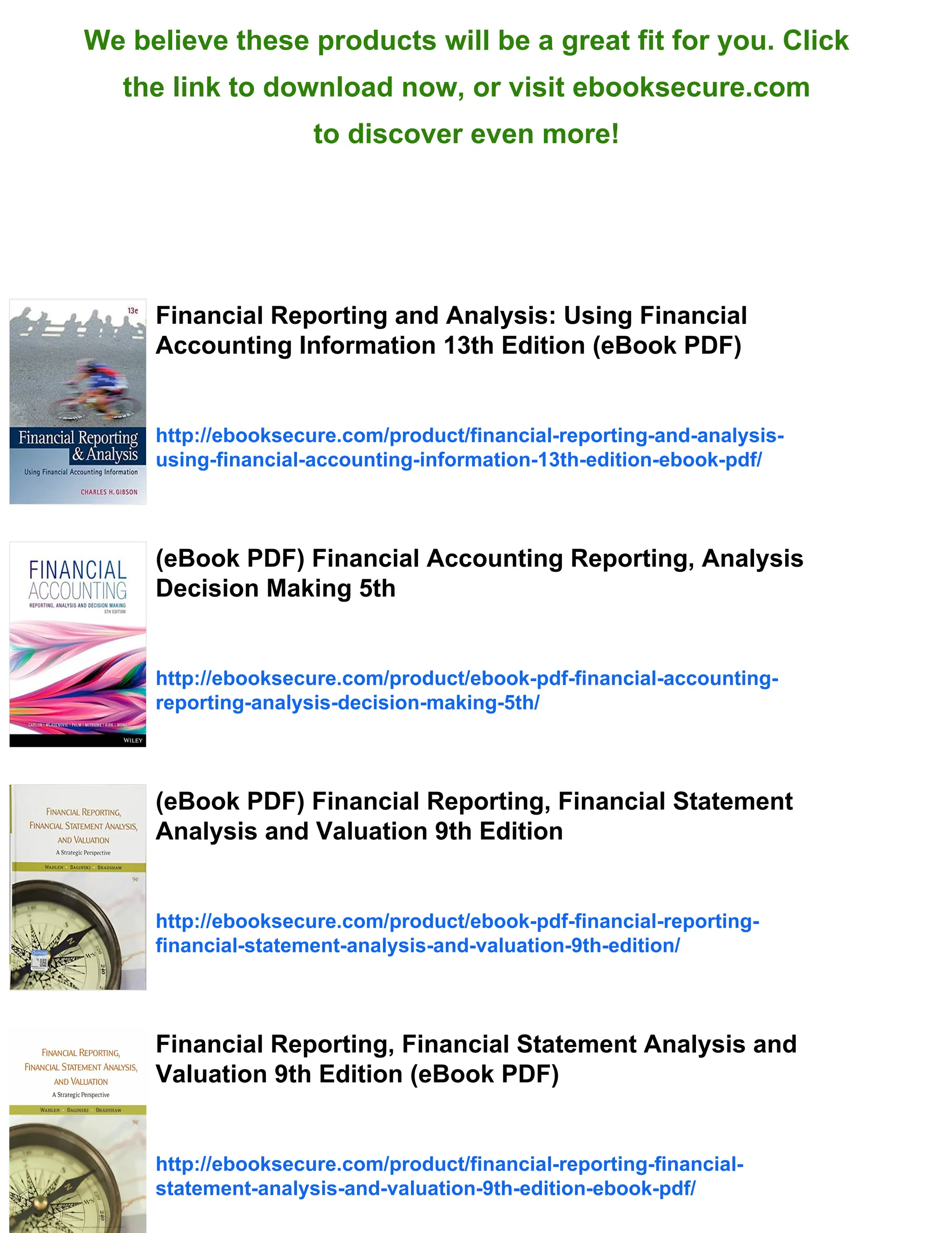 Financial Reporting and Analysis: Using Financial Accounting
