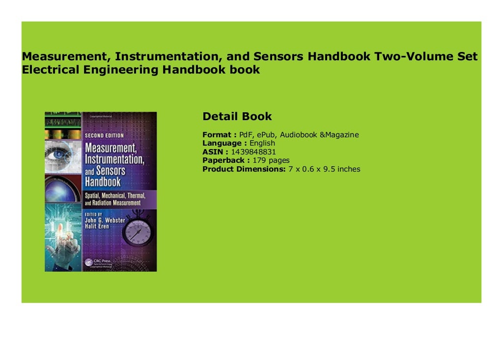 Measurement, Instrumentation, and Sensors Handbook TwoVolume Set