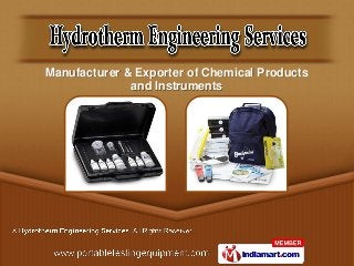 Manufacturer & Exporter of Chemical Products
              and Instruments
 