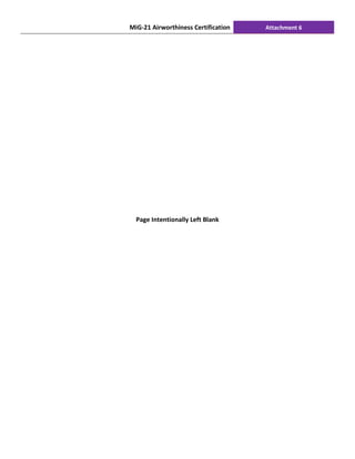 MiG-21 Airworthiness Certification Attachment 6
Page Intentionally Left Blank
 