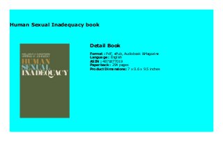 Human Sexual Inadequacy book 558