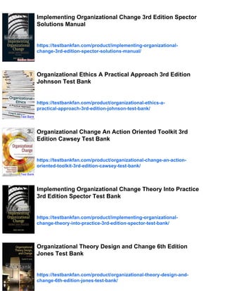 Managing Organizational Change A Multiple Perspectives Approach 3rd ...
