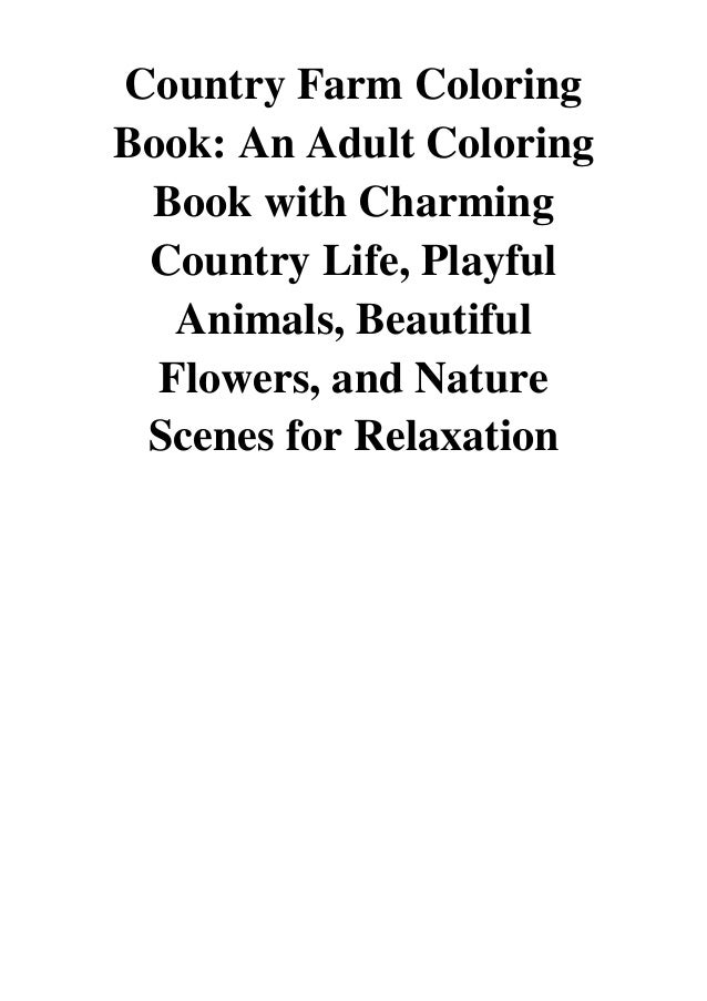 Download Country Farm Coloring Book Pdf Jade Summer An Adult Coloring Book W