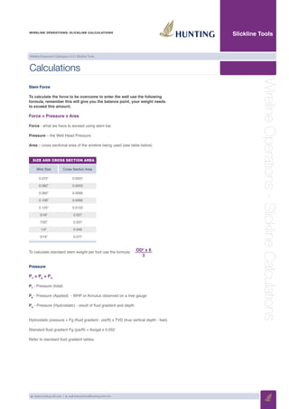 171894616 slickline-calculations | PDF