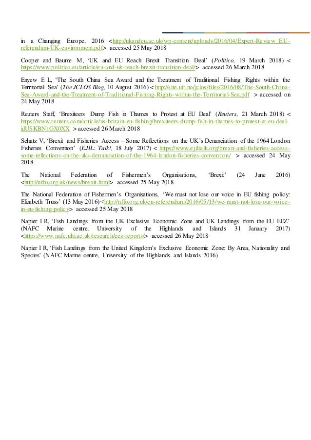 Brexit Denmark Fishing Rights Essay