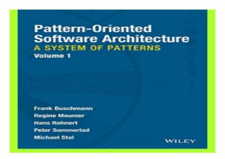 Pattern-Oriented Software Architecture Volume 1 A System of Patterns ...